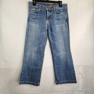 David Kahn Womens Jeans 27 Cropped Pockets Mid Rise Denim USA Made Ali